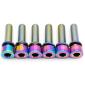 Preview: Better Bolts Industry Nine Vorbau M5x17mm Titan Schrauben-Kit rainbow
