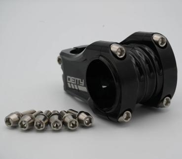 Preview: Better Bolts Deity Copperhead Vorbau M6x19mm Titan Schrauben-Kit silver