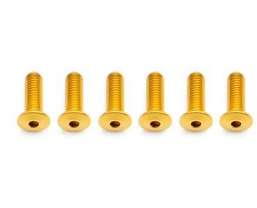 Better Bolts Flaschenhalterschrauben-Kit Low Profile (6 Stk.) M5x15mm Titan gold