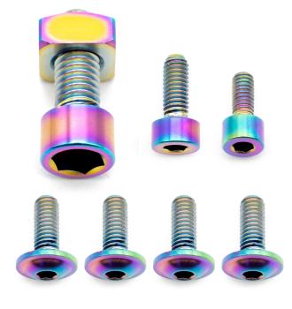 Better Bolts Fox 36 Grip/Grip2/GripX/Grip X2/Rhythm (2026+) Federgabel Schrauben-Kit Titan rainbow