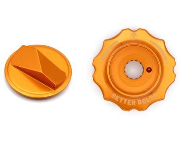 Better Bolts Fox 36/38/40 Grip 2/Grip X2/Grip X Federgabel HSC Dial Top Cap/Air Cap orange