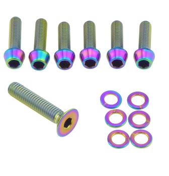Better Bolts IN-Route/IN-Route High Rise Vorbau Titan Schrauben-Kit rainbow