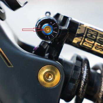 Preview: Better Bolts Rock Shox Vivid/Super Deluxe 2023+ (Coil/Air) Dämfer Compression Bolt Titan gold