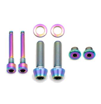 Better Bolts Shimano XT/SLX/Deore/Saint/Zee Disc Brake Schrauben Kit Titan rainbow