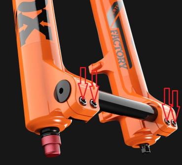 Better Bolts Fox 40 Grip X2 Federgabel Schrauben-Kit Titan gold