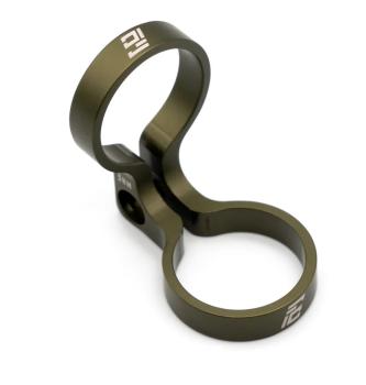 Freedom Coast 90 Degree Sram Pod Clamp od green inkl. Better Bolts Titan-Schraube black