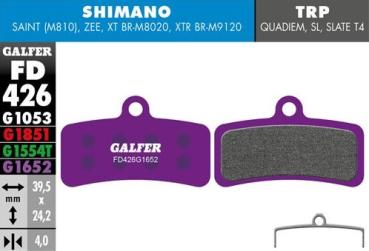 Galfer E-Bike FD426 Shimano XTR/XT/SLX/Saint/Zee Bremsbeläge Werkstattverpackung 30 Paar