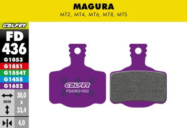 Preview: Galfer E-Bike FD436 Magura MT 8/6/4/2, Campagnolo Super Record/Record/Chrous/Ekar/Potenza Bremsbeläge