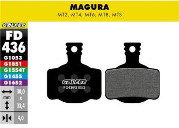 Preview: Galfer Performance FD436 Magura MT 8/6/4/2, Campagnolo Super Record/Record/Chrous/Ekar/Potenza Bremsbeläge