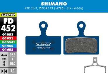 Preview: Galfer Road FD452 Shimano XTR/XT/SLX/Deore Bremsbeläge