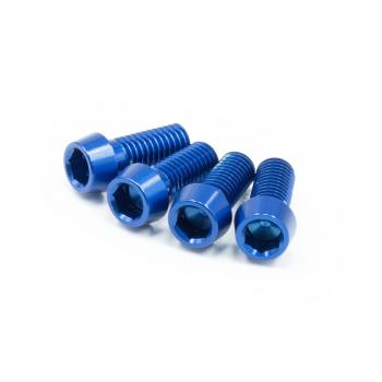 JRC Components Aluminium Flaschenhalterschrauben M5x12mm blue