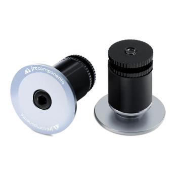 JRC Components Aluminium Handlebar End Plugs silver Lenkerendstopfen