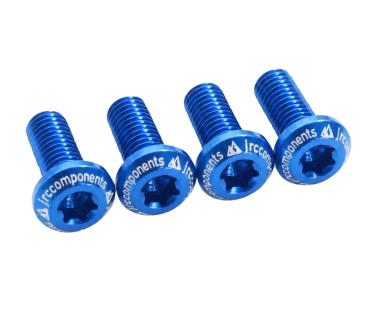 JRC Components Low Profile Aluminium Flaschenhalterschrauben M5x14mm blue