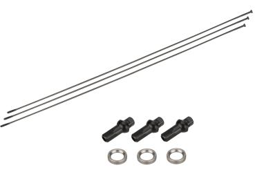 NEWMEN Sapim D-Light Straightpull schwarz Speichenset 284mm