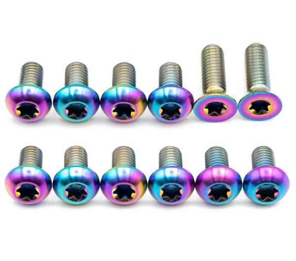 Better Bolts Bremsscheiben/Specialized Speed Sensor Befestigungsschrauben Kit Titan rainbow