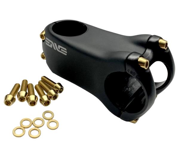 Better Bolts Enve M6/M7/Alloy Vorbau M5x18mm Titan Schrauben-Kit gold