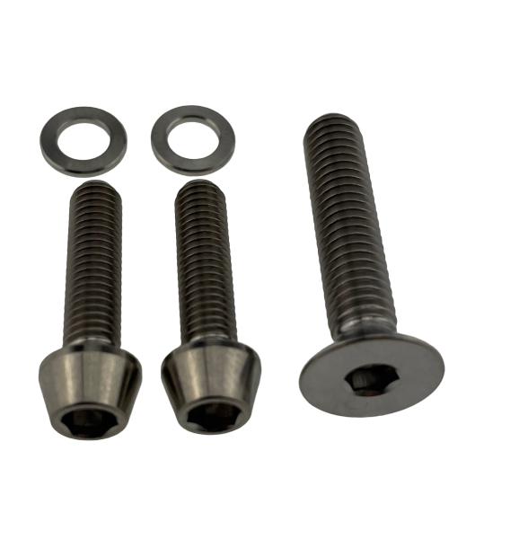 Better Bolts Enve SES AR In-Route One-Piece/SES Aero Pro One-Piece Vorbau M5x15/M6x35mm Titan Schrauben-Kit silver