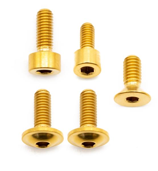 Better Bolts Fox 34 Grip/Grip2/GripX/Grip X2/Rhythm Federgabel Schrauben-Kit Titan gold