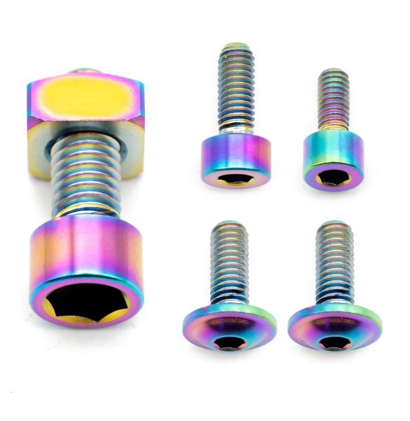 Better Bolts Fox 38 Grip/Grip2/GripX/Grip X2/Rhythm Federgabel Schrauben-Kit Titan rainbow