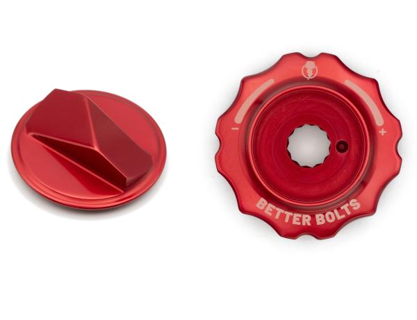 Better Bolts Fox 36/38/40 Grip 2/Grip X2/Grip X Federgabel HSC Dial Top Cap/Air Cap red