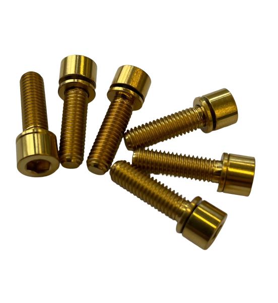Better Bolts Race Face Aeffect Vorbau M5x18mm Titan Schrauben-Kit gold