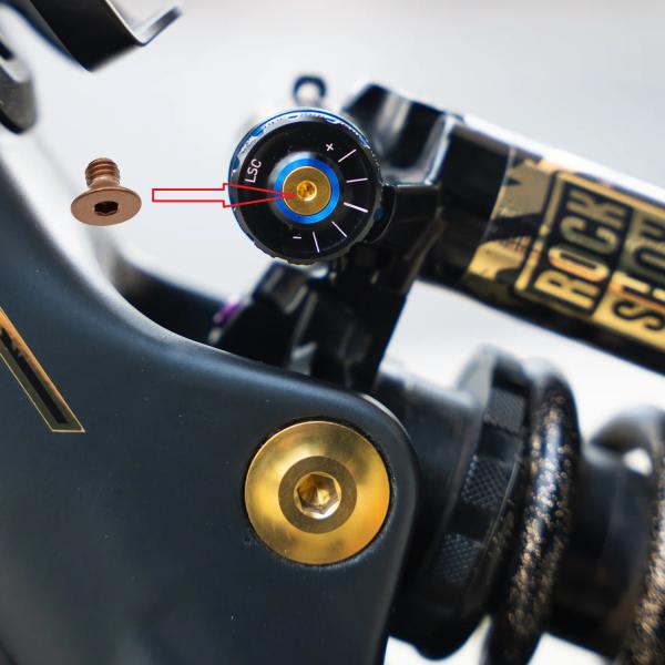 Better Bolts Rock Shox Vivid/Super Deluxe 2023+ (Coil/Air) Dämfer Compression Bolt Titan copper