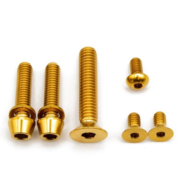 Better Bolts Specialized Roval Rapide/Roval Alpinist II Integrated Cockpit Titan Schrauben-Kit gold