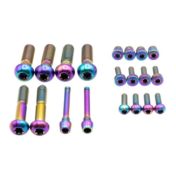 Better Bolts Sram Code Ultimate/Silver/Bronze/RSC Disc Brake Schrauben Kit Titan rainbow