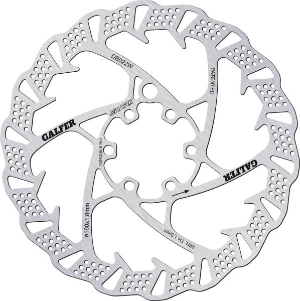 Galfer Shark DB022W 6 Loch 160mm x 1.8mm Bremsscheibe