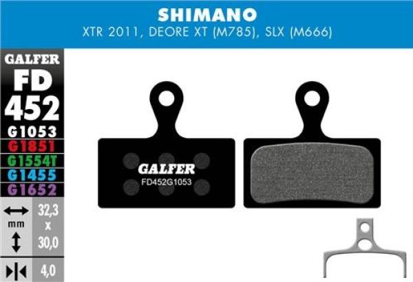 Galfer Performance FD452 Shimano XTR/XT/SLX/Deore Bremsbeläge Werkstattverpackung 30 Paar