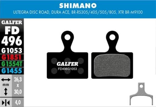 Galfer Performance FD496 Shimano Dura Ace/Ultegra/GRX/XTR Bremsbeläge