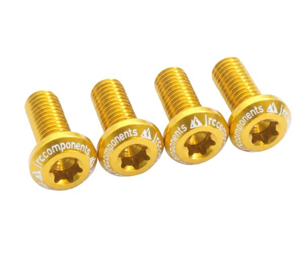JRC Components Low Profile Aluminium Flaschenhalterschrauben M5x14mm gold